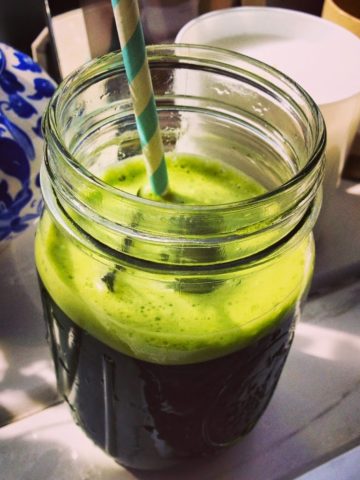 green dream green juice made with romaine and pineapple