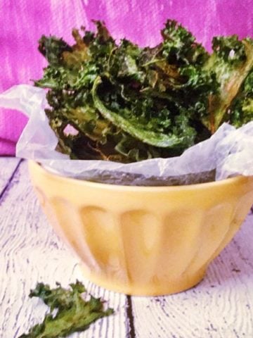 simply baked mustard green chips