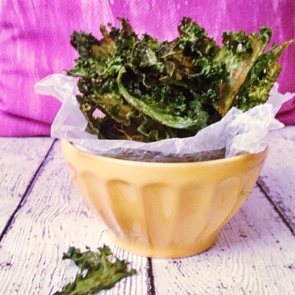 simply baked mustard green chips