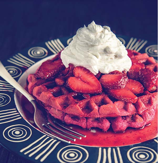 gluten free strawberry waffles