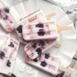 dairy free watermelon blackberry yogurt popsicles