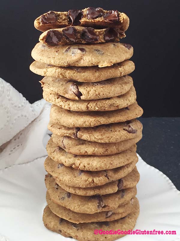 gluten free best chocolate chip chewy cookies