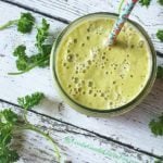 healthy cantaloupe green smoothie