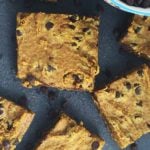 healthy & delicious gluten free turmeric spice blondies that are vegan, nut-free, soy-free and refined sugar free - recipe by julie at Goodie Goodie Gluten Free