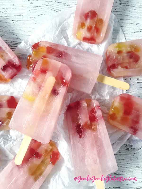 healthy rainbow gummy bear popsicles
