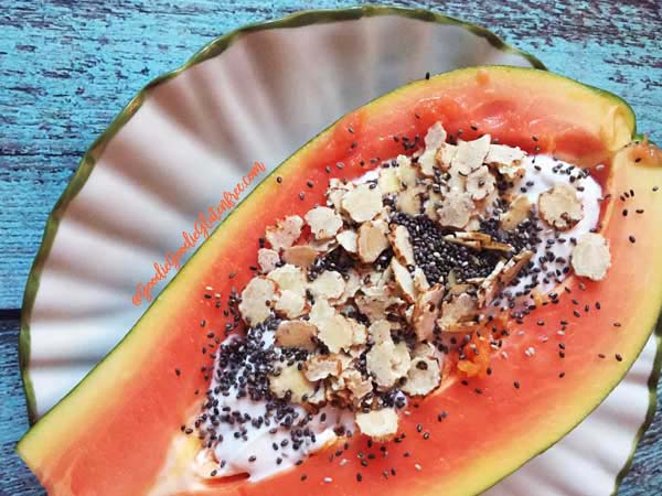 superfood papaya boats that are nut-free, paleo and vegan
