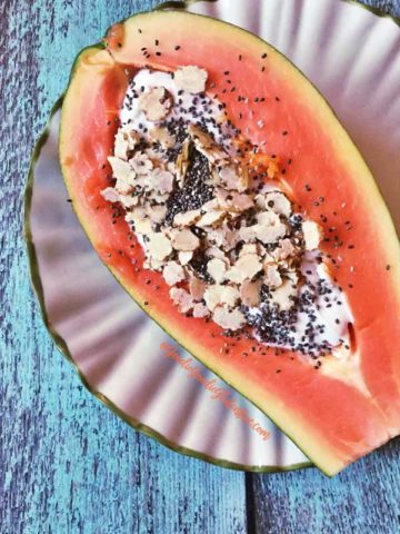 superfood papaya boats that are vegan, nut-free and paleo