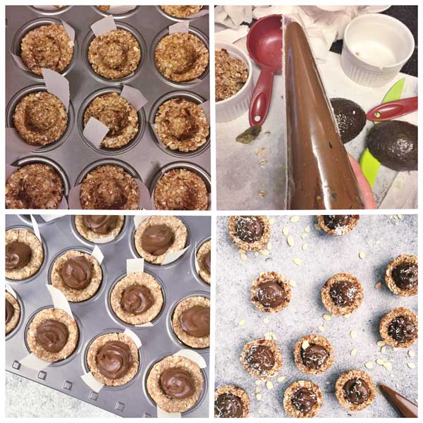 how to make chocolate mini mousse tarts using a food processor and pastry bag