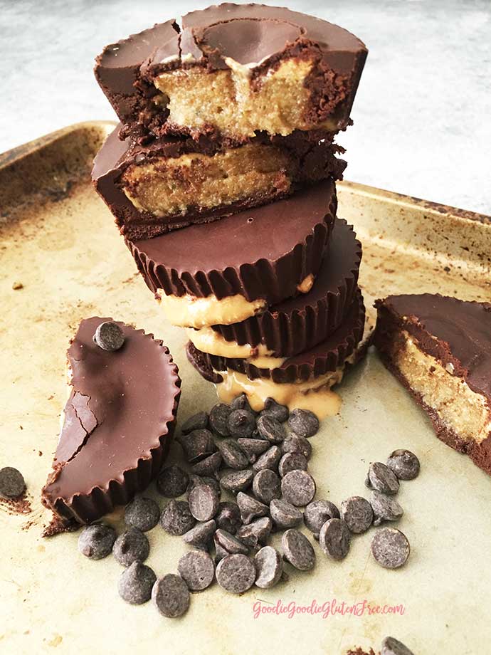Everything But The Kitchen Sink Cashew Butter Cups are stacked // Vegan // Paleo // Healthy