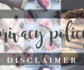 goodie goodie gluten-free privacy policy and disclaimer