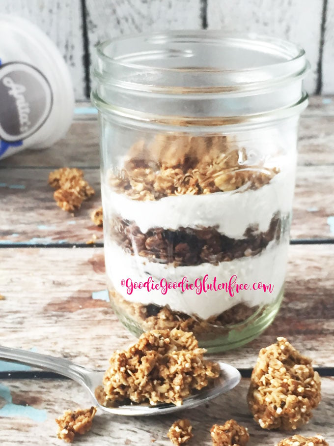 coconut yogurt parfait with granola - dairy-free