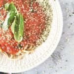 chickpea pasta hemp seed marinara