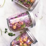 crunchy cabbage cilantro salad jars