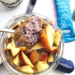 lemon blueberry paleo chia pudding with nectarines