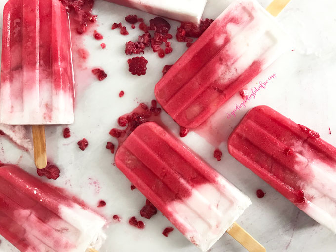 mixed berry watermelon yogurt popsicles vegan