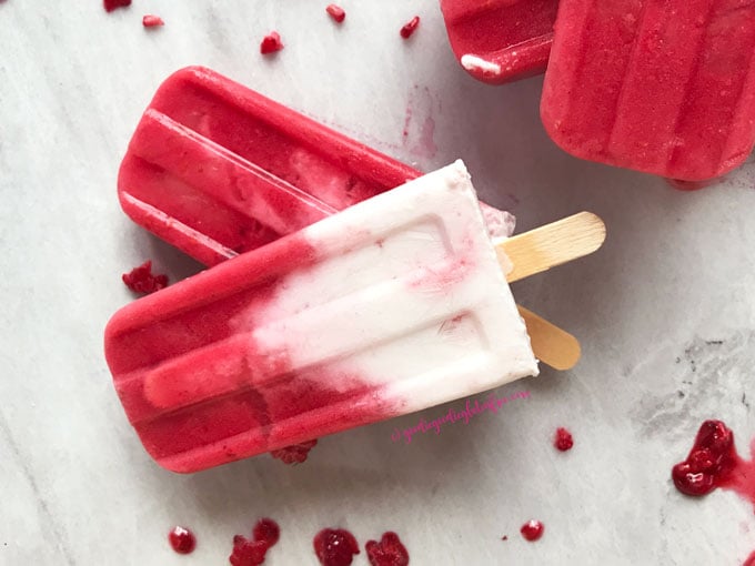 mixed berry watermelon yogurt popsicles