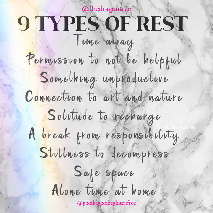 soul talk: 9 types of rest and self care